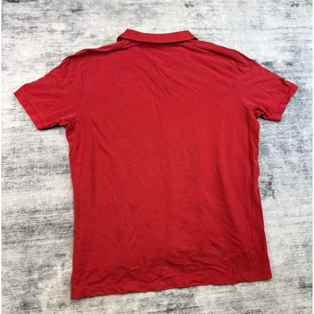 Polo Ralph Lauren Mens XXL Red Short Sleeve Pique Polo Shirt Classic Fit‎ Pony